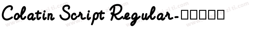 Colatin Script Regular字体转换